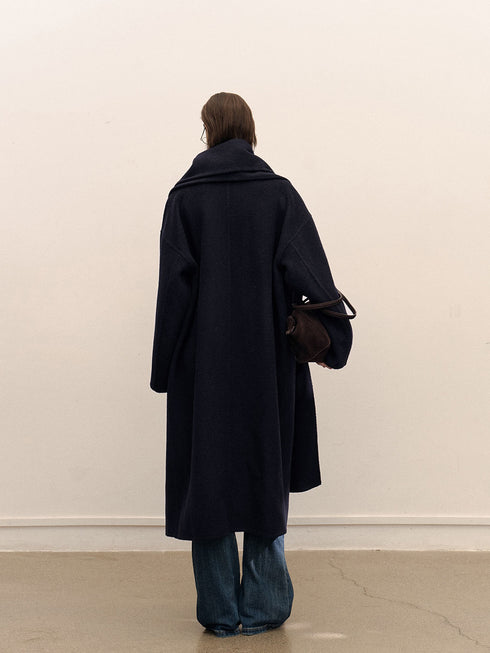 Elwen Wool Coat with Scarf