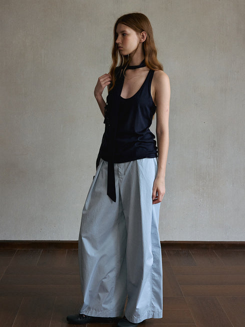 Lumen Pleated Wide-Leg