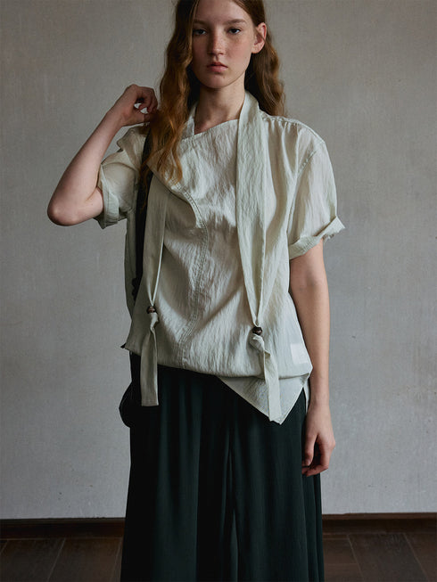 Zephyr Asymmetric Lyocell Shirt