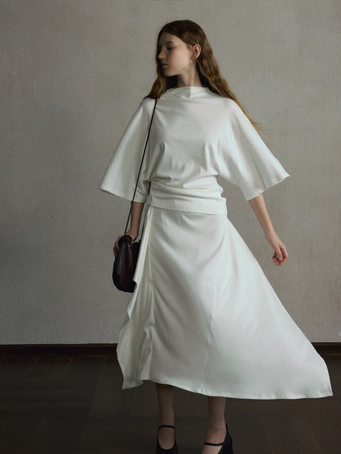 Elara Asymmetric Modal Skirt