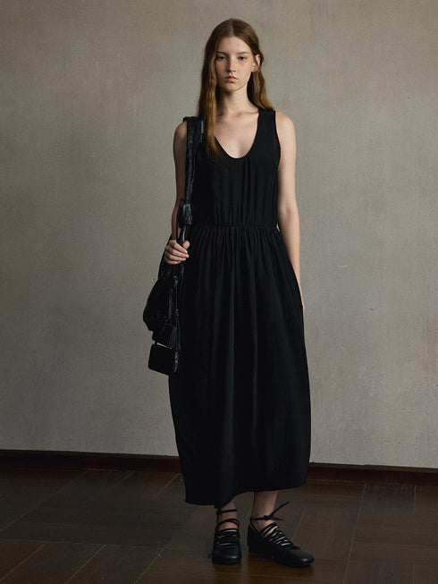 Mira Textured Midi Dress