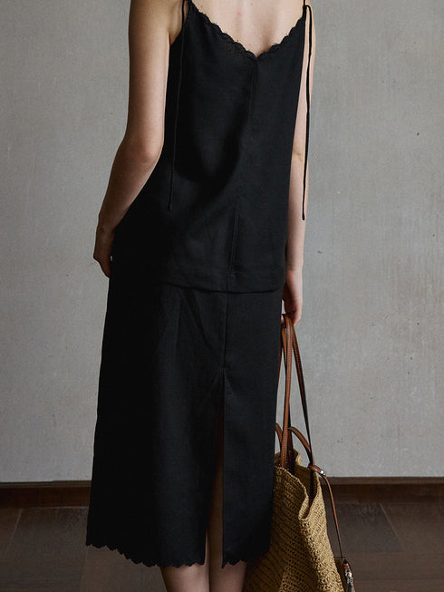 Lisse Embroidered Lyocell Skirt