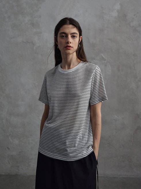 Cinder Lyocell Striped Tee