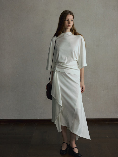 Elara Asymmetric Modal Skirt