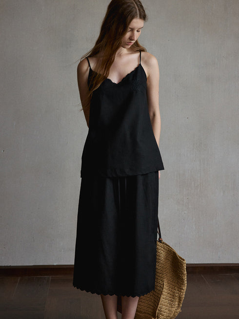 Lisse Embroidered Lyocell Cami
