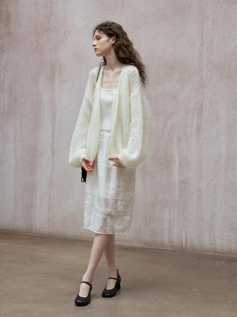 Fluffaint Weave Cardigan