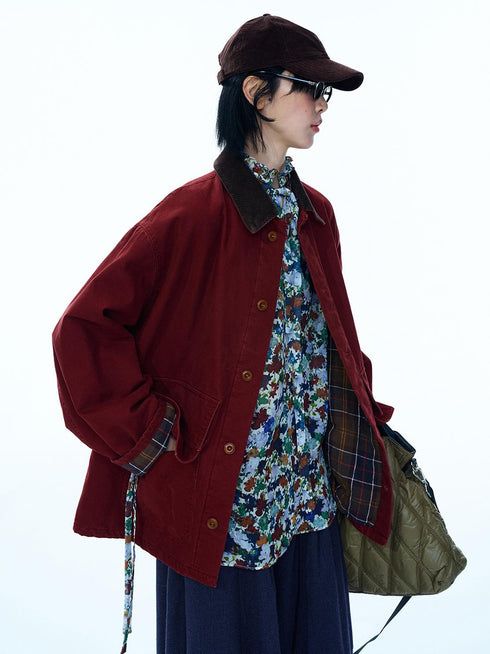 Harbor Contrast-Collar Wool-Blend Jacket