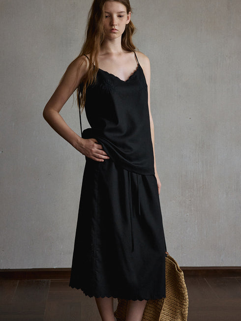 Lisse Embroidered Lyocell Skirt