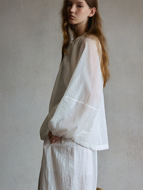 Haze Sheer Drawstring Cover-Up