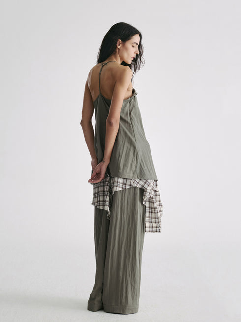 Lucent Textured Wide-Leg