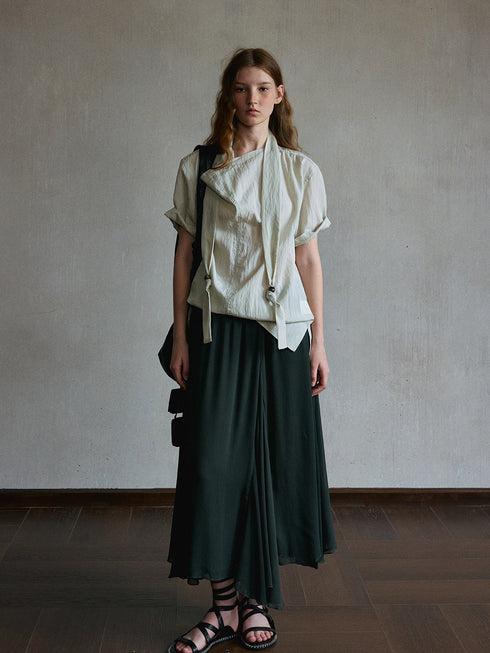 Zephyr Asymmetric Lyocell Shirt