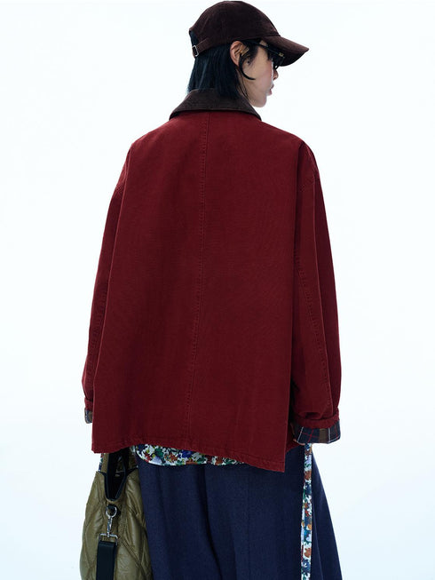 Harbor Contrast-Collar Wool-Blend Jacket