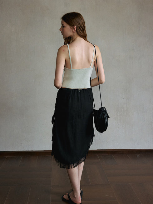 Eclipse Raw Hem Skirt