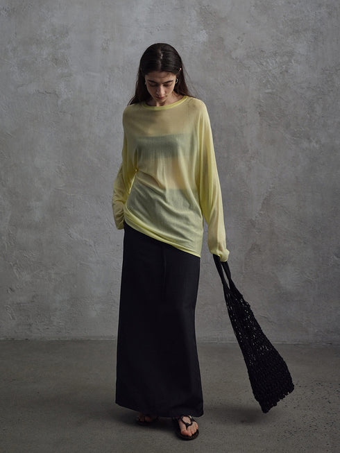 Vapor Drawstring Straight Skirt