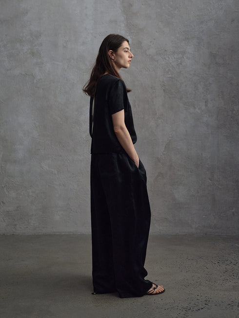 Eclipse Satin Column Trousers