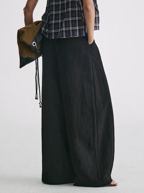 Lucent Textured Wide-Leg