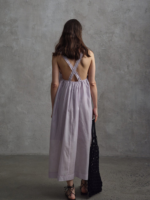 Vapor Embroidered Vest Dress