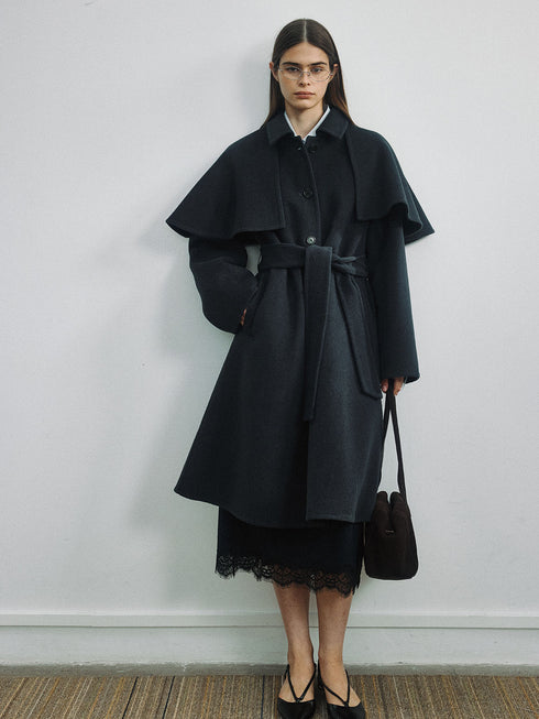 Orelle Wool Cape Coat