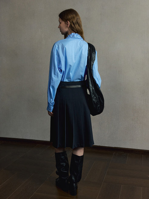 Eira Ruffle-Neck Shirt