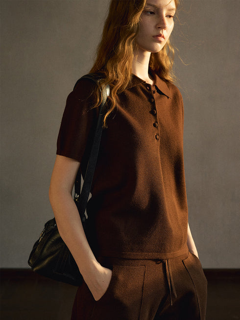 Neris Wool Polo Top