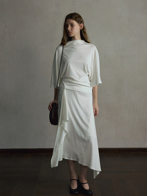 Elara Asymmetric Modal Skirt