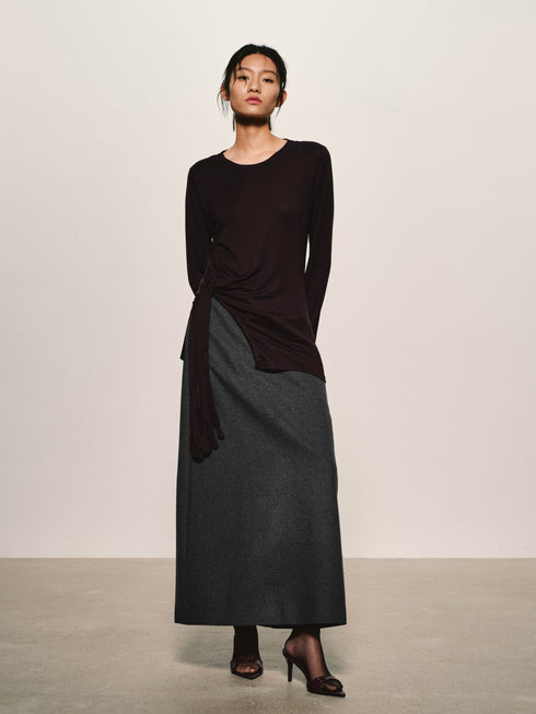 Maxi noble de mezcla de cachemira