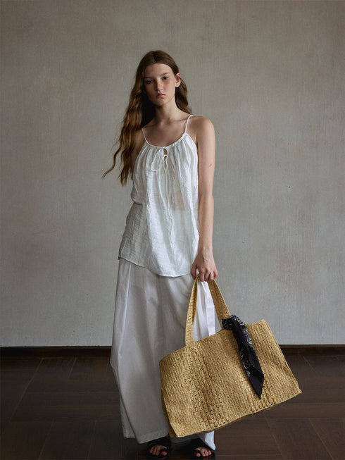Lumen Pleated Wide-Leg