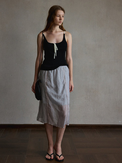 Sombra Lace-Trim Skirt