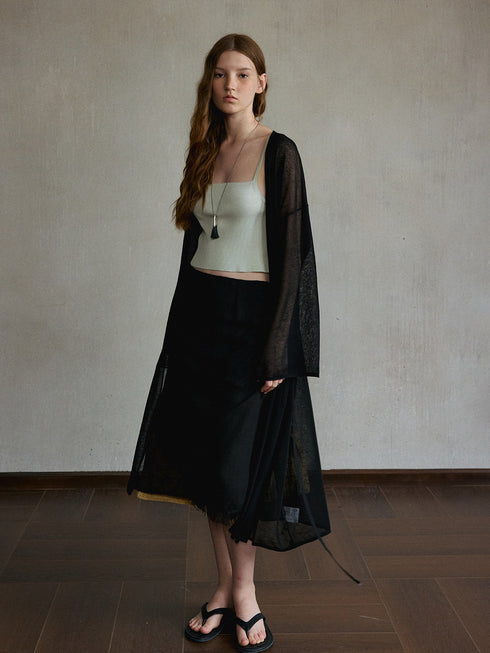 Eclipse Raw Hem Skirt