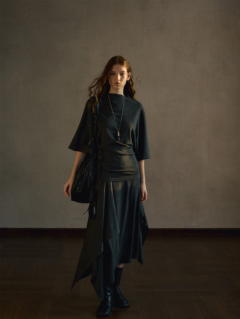 Elara Asymmetric Modal Skirt