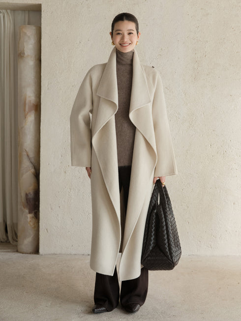 Avrel Draped Wool Coat