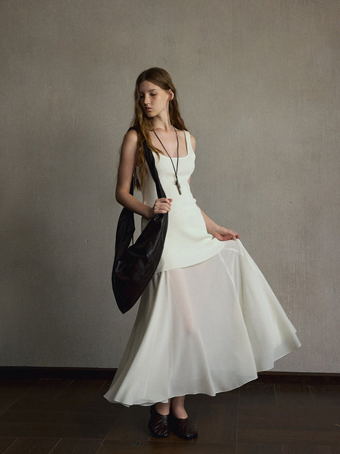 Veyra Sheer-Panel Dress Set
