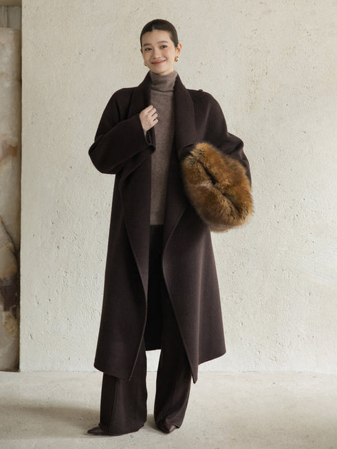 Avrel Draped Wool Coat