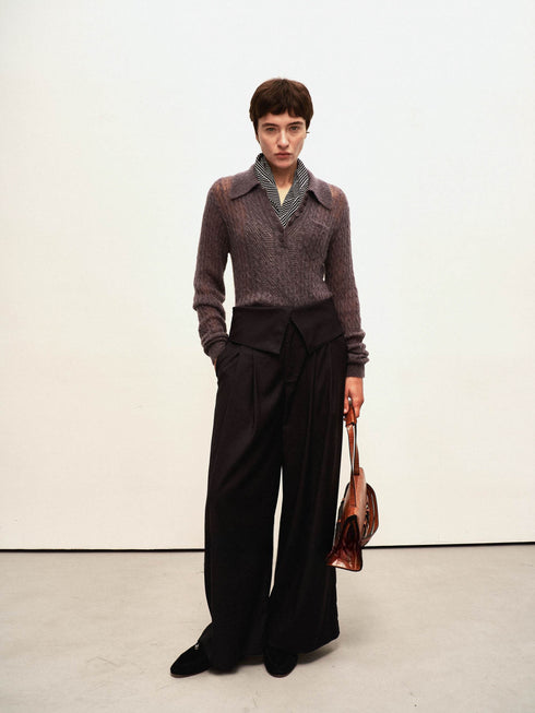 Sola Pleated Wide-Leg Trousers