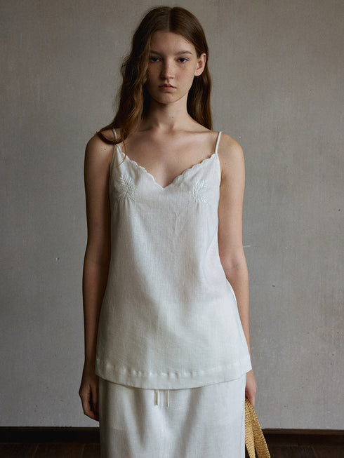 Lisse Embroidered Lyocell Cami