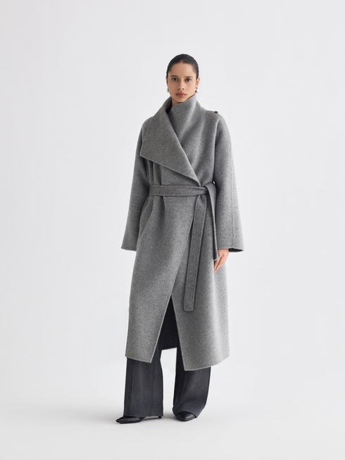 Avrel Draped Wool Coat
