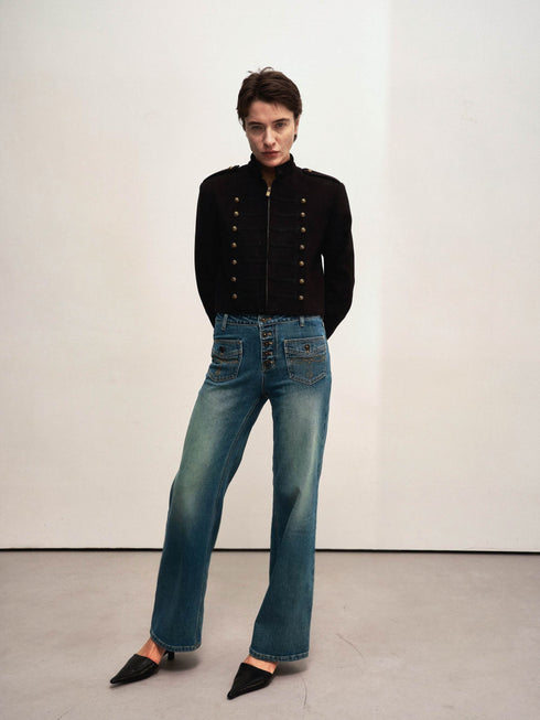 Veya Military Cropped Jacket