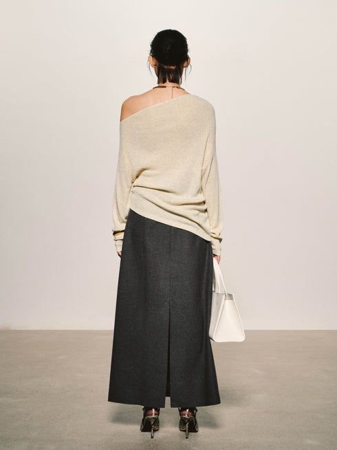 Maxi noble de mezcla de cachemira