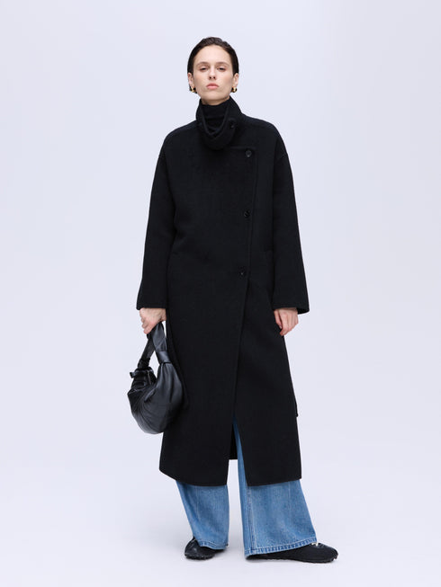 Structured Wool Camel Collar Coat