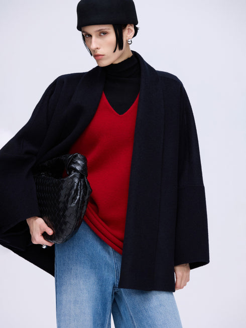 Veste en laine réversible