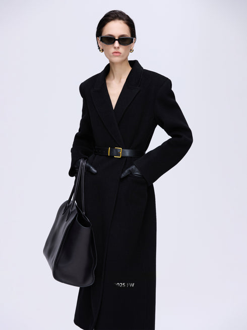 Manteau structuré en laine d'alpaga