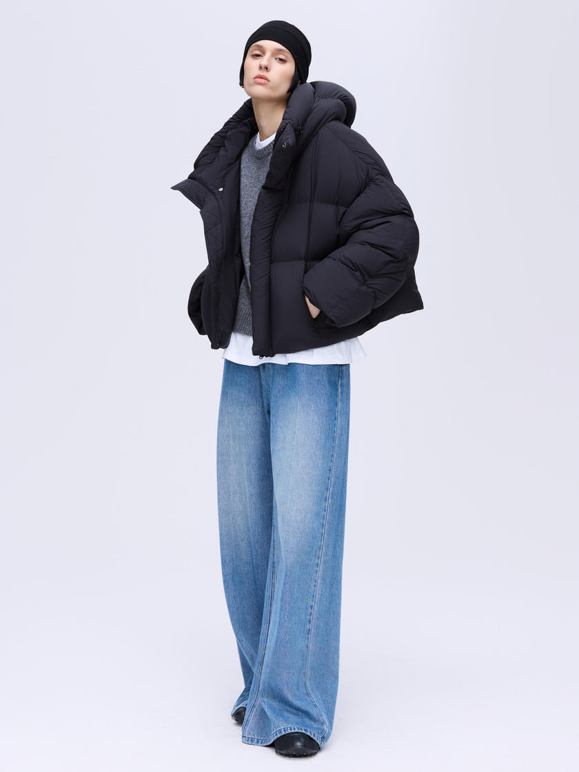 Short Hooded Down Jacket