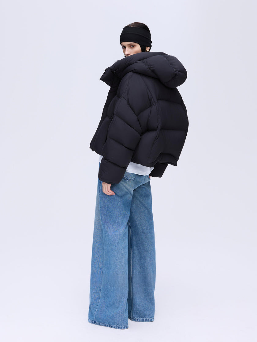 Short Hooded Down Jacket