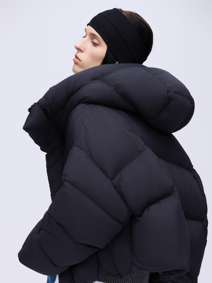 Short Hooded Down Jacket