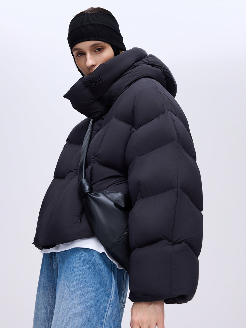 Short Hooded Down Jacket