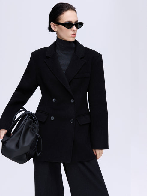 Wool Camel Tailored Blazer