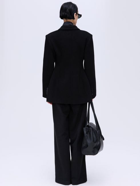 Wool Camel Tailored Blazer