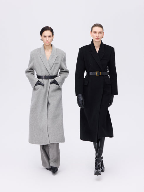 Long Tailored Wool Coat
