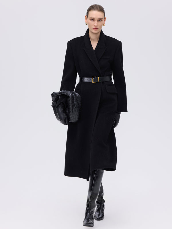 Long Tailored Wool Coat