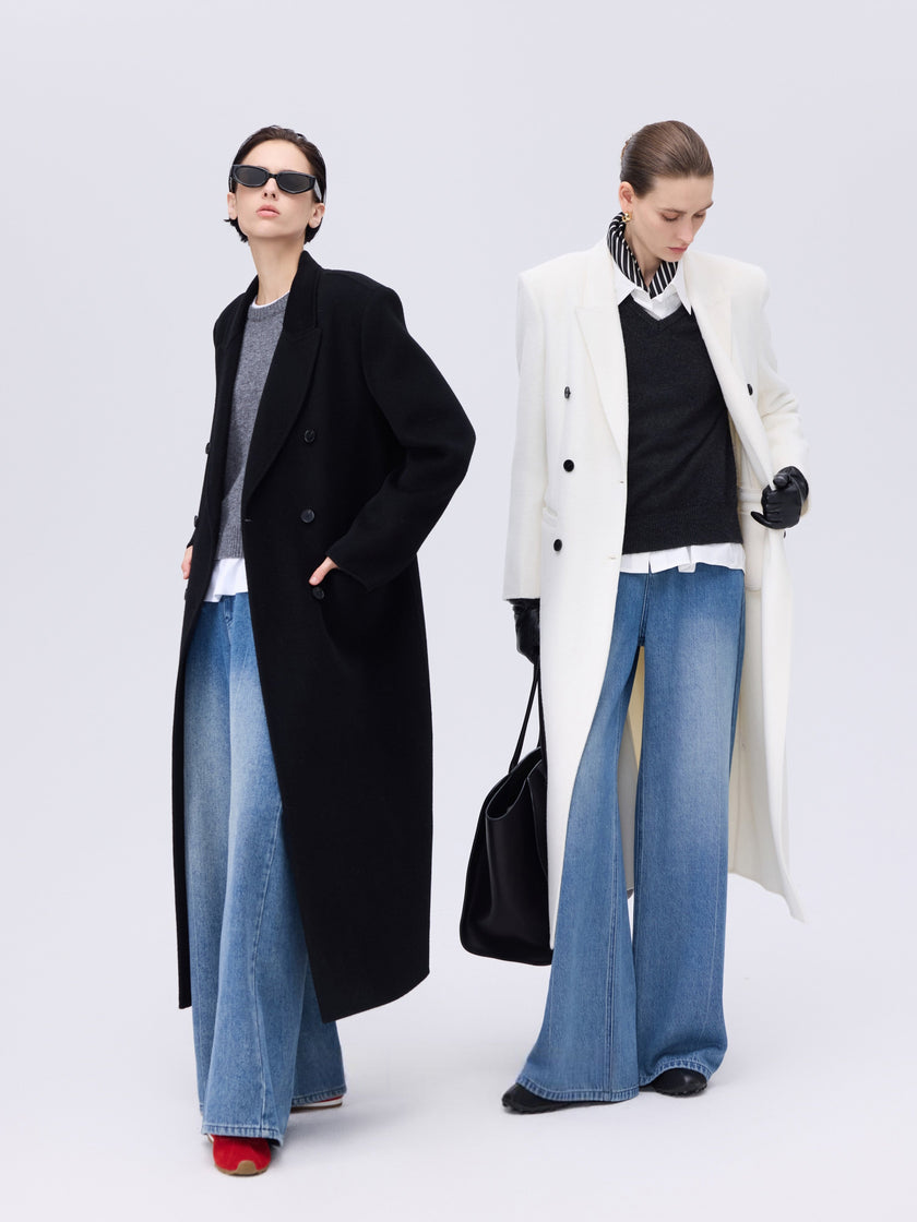 Double-Breasted Wool Mohair Coat